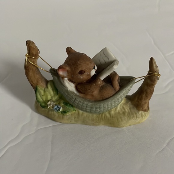 Vintage Enesco Mouse on Hammock 1975 - Picture 1 of 5